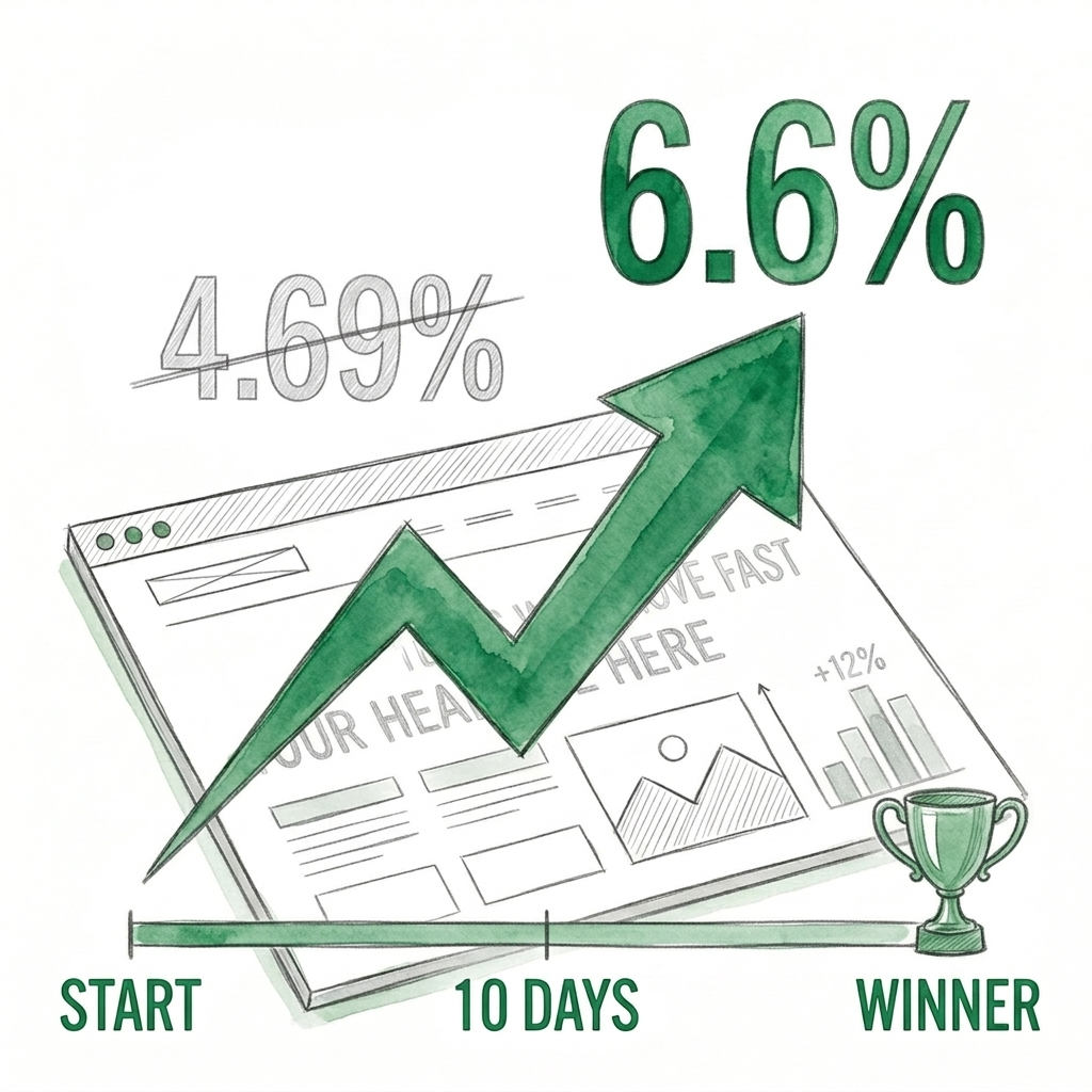 4.69% to 6.6% conversion lift in 17 days