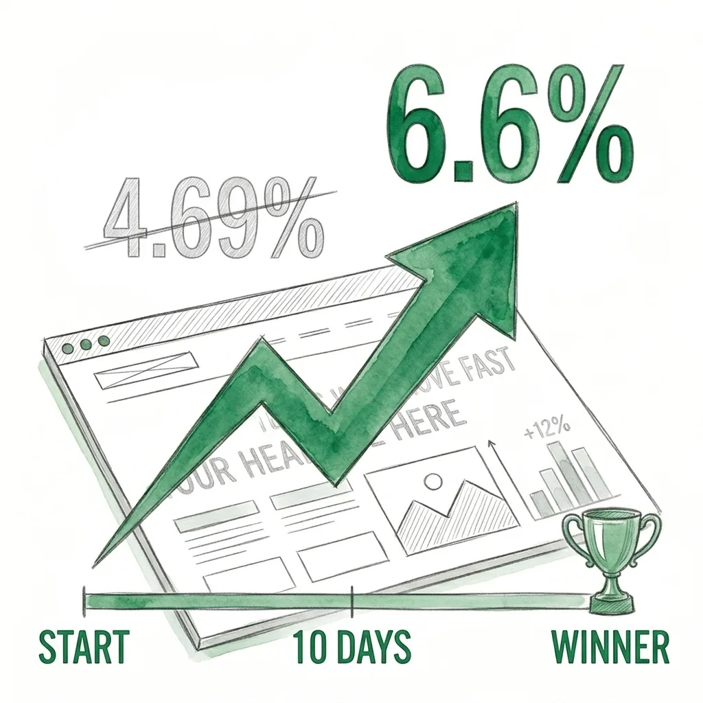 4.69% to 6.6% conversion lift in 17 days
