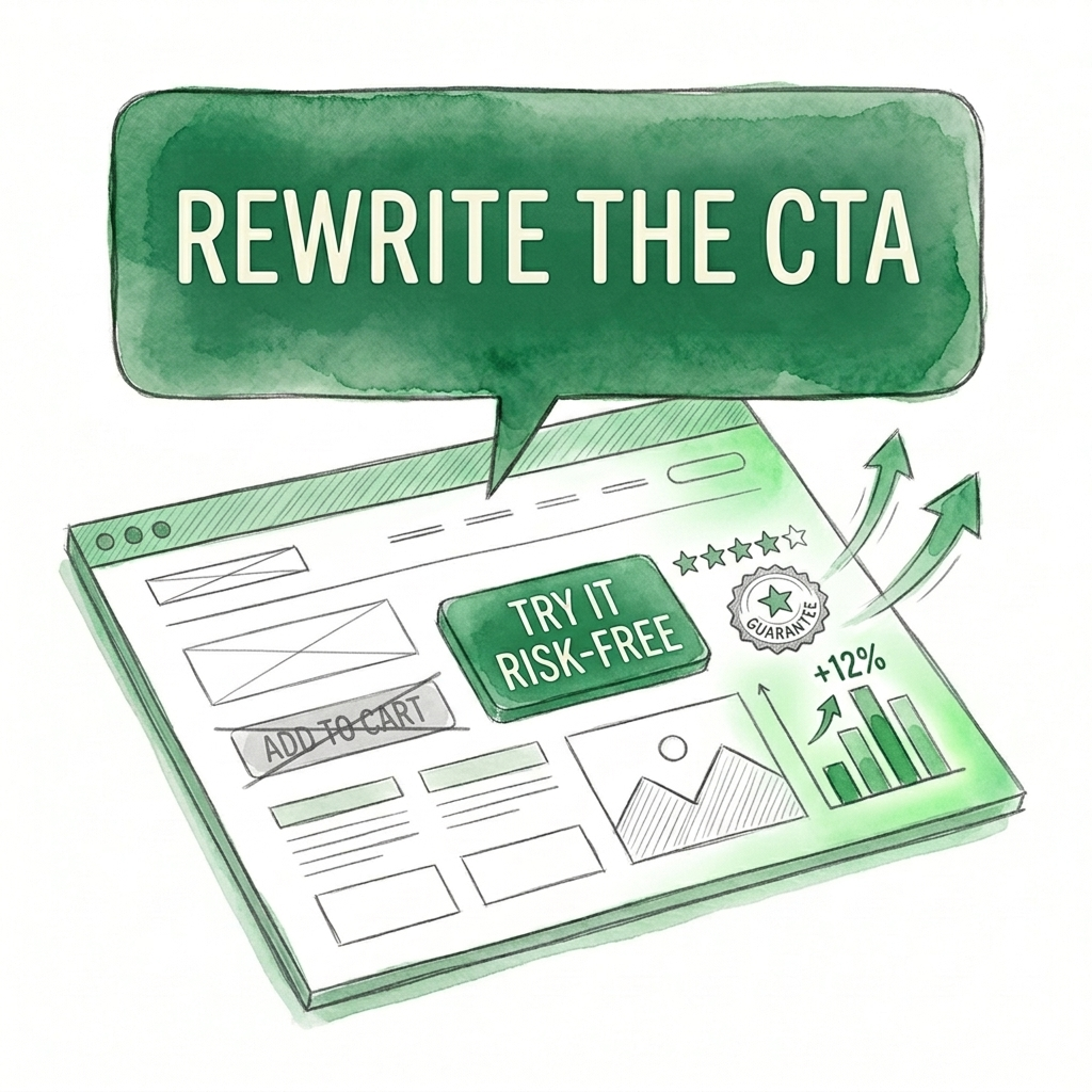 Chat interface rewriting the CTA