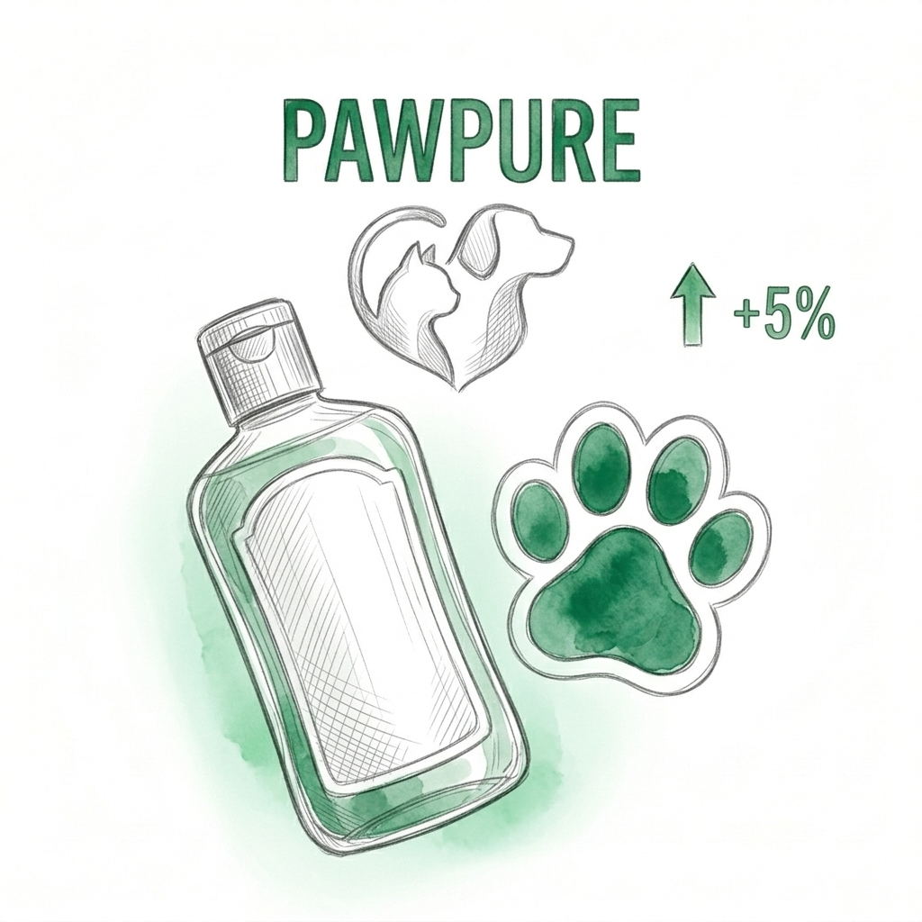PawPure pet care product with +5% conversion lift