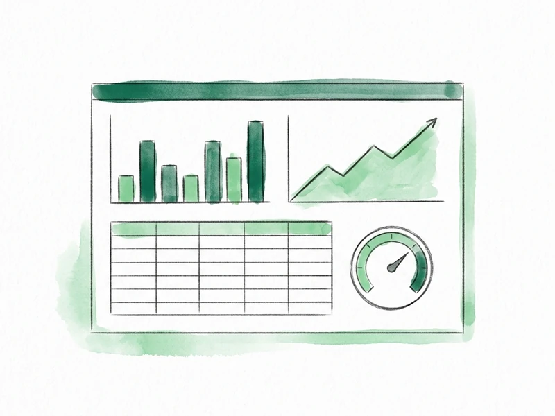 A pencil-sketched analyst's dashboard of experiment charts, a variant results table, and a confidence readout, washed in soft green: the dedicated experimentation world a former Optimize power user may still want