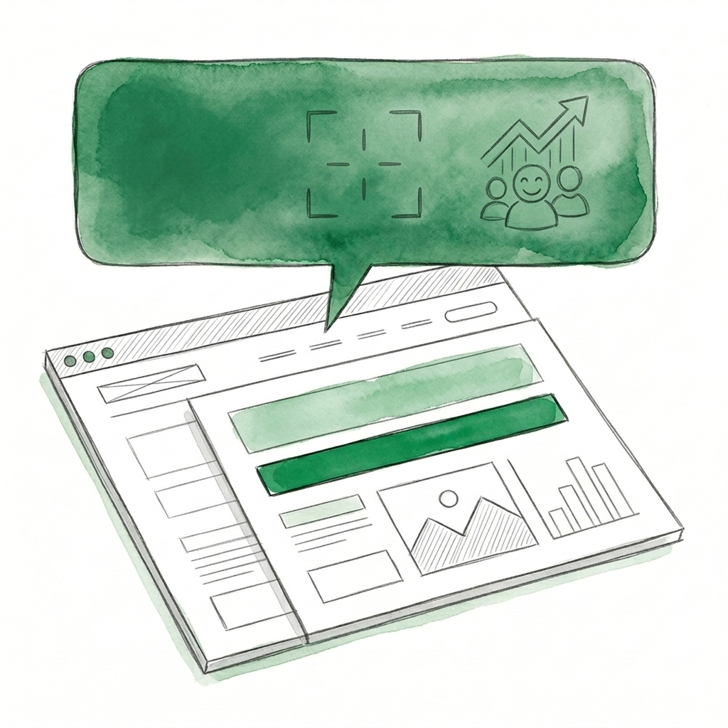 Homepage hero section