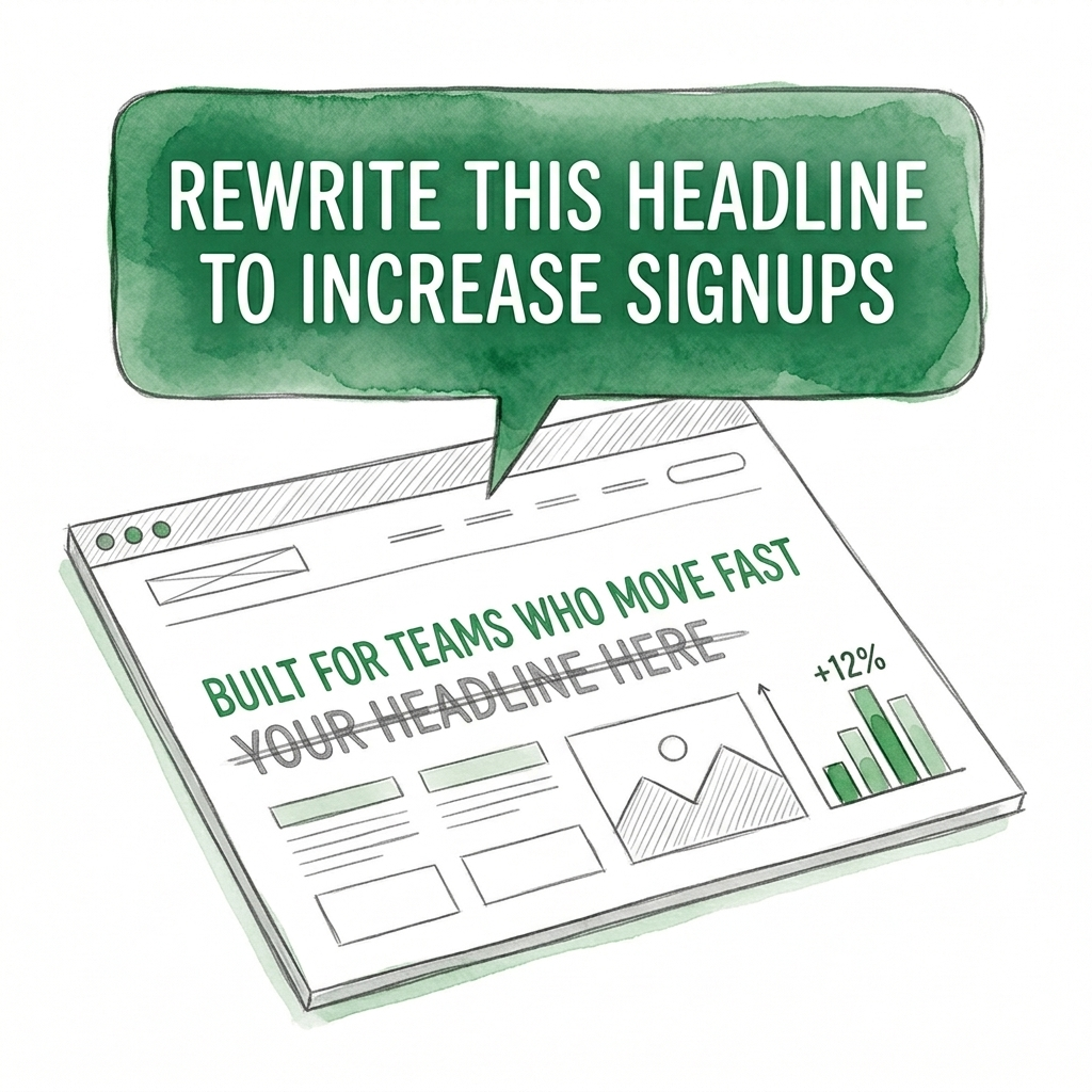 Grona Optimize: AI rewrites your headline to increase signups